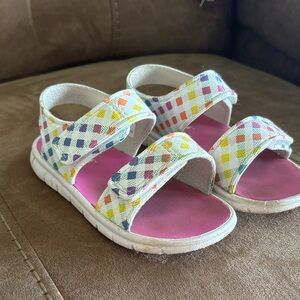 Cat & Jack Colorful Checkered Kids Sandals